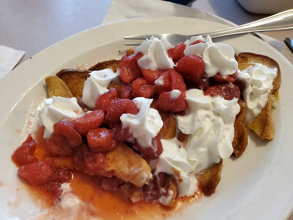 Gluten Free French Toast with Strawberries and Whipped Cream